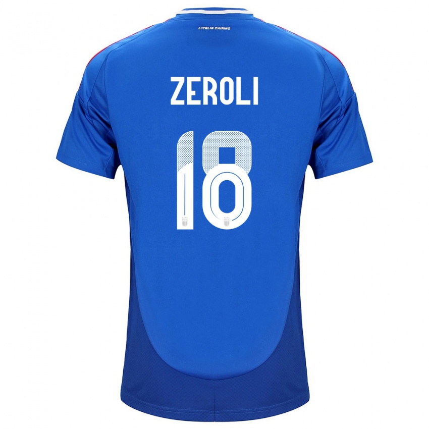 Herren Italien Kevin Zeroli #18 Blau Heimtrikot Trikot 24-26 T-Shirt Schweiz