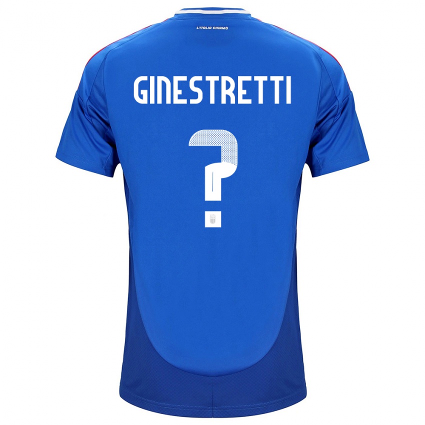 Herren Italien Davide Ginestretti #0 Blau Heimtrikot Trikot 24-26 T-Shirt Schweiz
