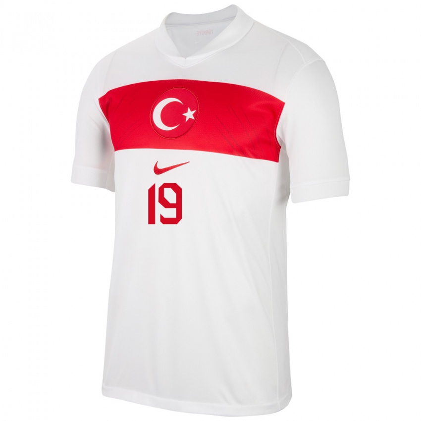 Herren Türkei Cansu Gürel #19 Weiß Heimtrikot Trikot 24-26 T-Shirt Schweiz