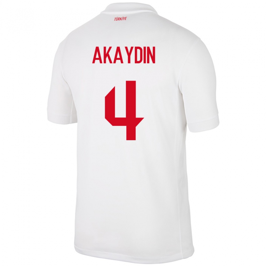 Herren Türkei Samet Akaydin #4 Weiß Heimtrikot Trikot 24-26 T-Shirt Schweiz