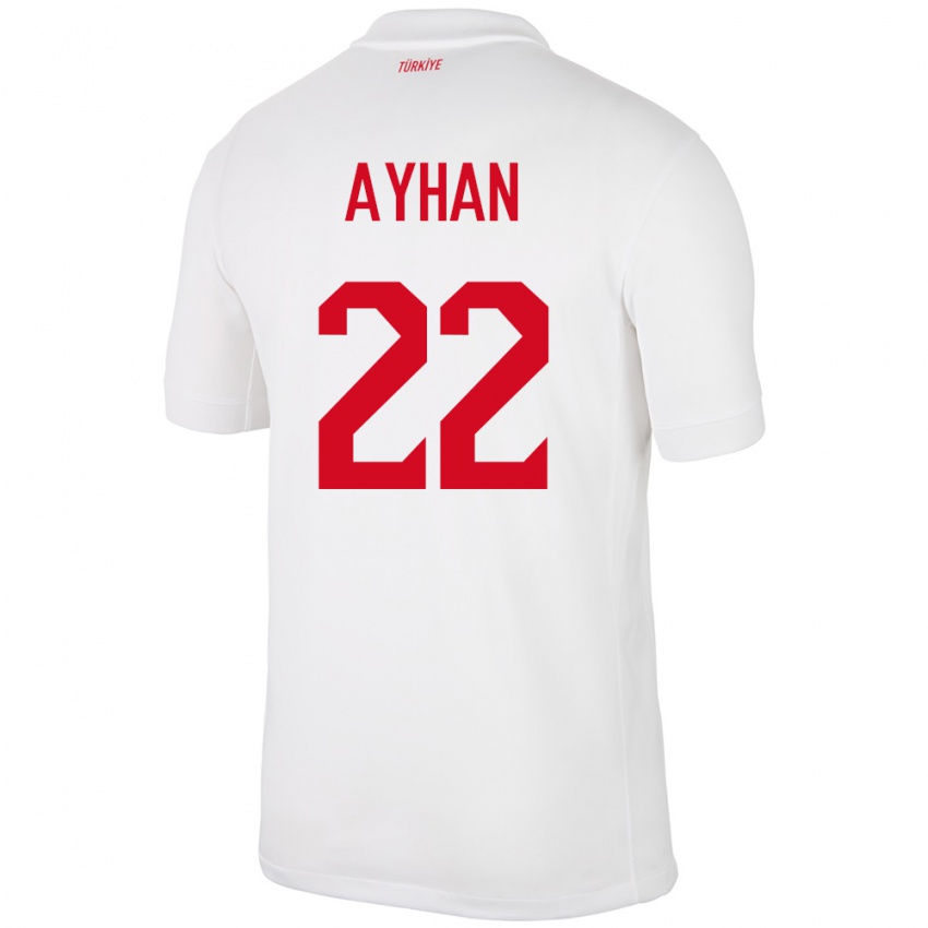 Herren Türkei Kaan Ayhan #22 Weiß Heimtrikot Trikot 24-26 T-Shirt Schweiz