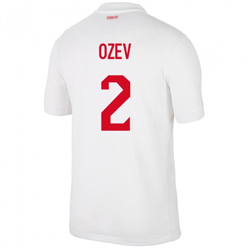 Herren Türkei Ümran Özev #2 Weiß Heimtrikot Trikot 24-26 T-Shirt Schweiz