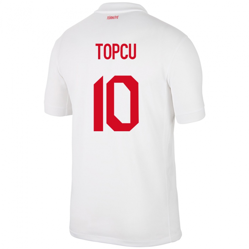 Herren Türkei Ebru Topçu #10 Weiß Heimtrikot Trikot 24-26 T-Shirt Schweiz