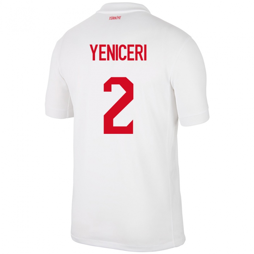 Herren Türkei Berna Yeniçeri #2 Weiß Heimtrikot Trikot 24-26 T-Shirt Schweiz