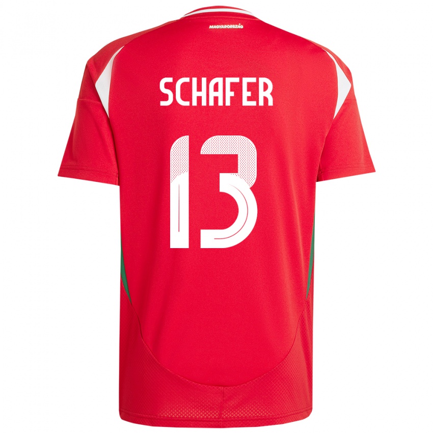 Herren Ungarn András Schäfer #13 Rot Heimtrikot Trikot 24-26 T-Shirt Schweiz