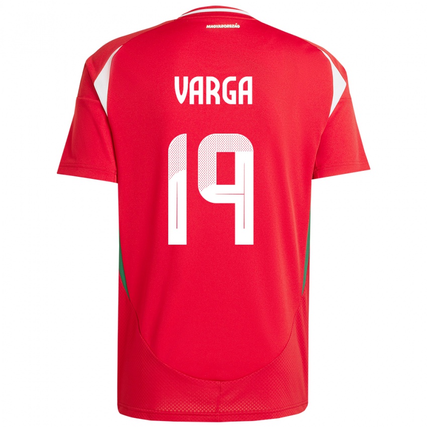Herren Ungarn Barnabás Varga #19 Rot Heimtrikot Trikot 24-26 T-Shirt Schweiz