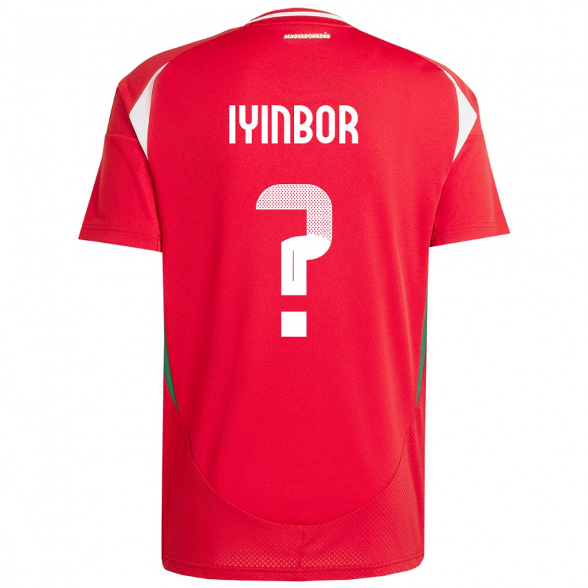 Herren Ungarn Patrick Iyinbor #0 Rot Heimtrikot Trikot 24-26 T-Shirt Schweiz