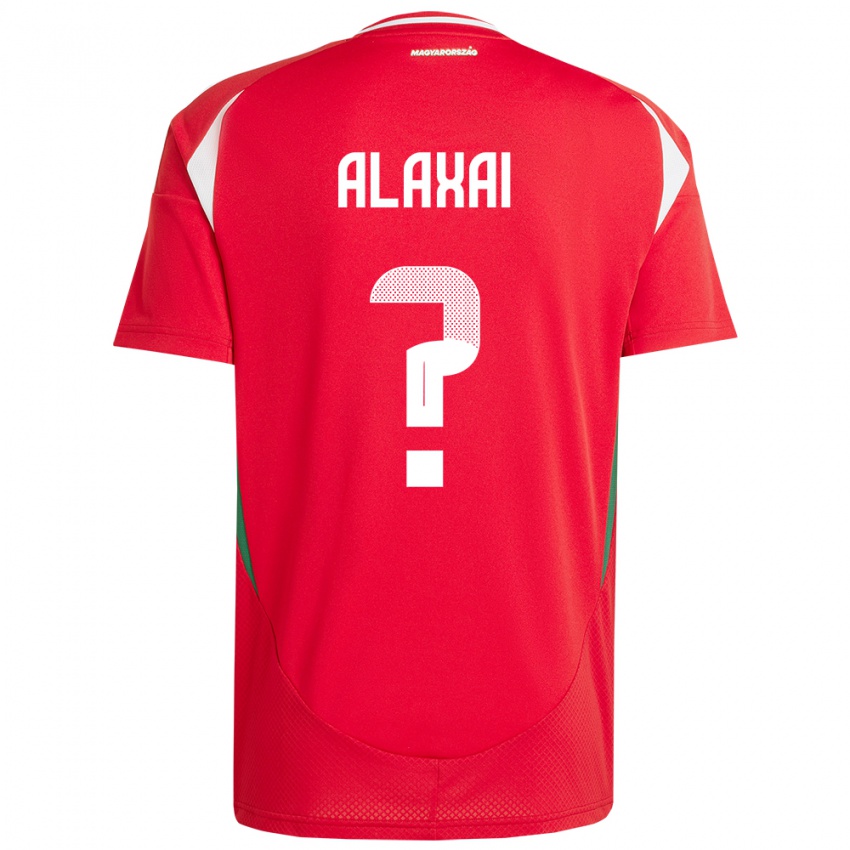 Herren Ungarn Áron Alaxai #0 Rot Heimtrikot Trikot 24-26 T-Shirt Schweiz
