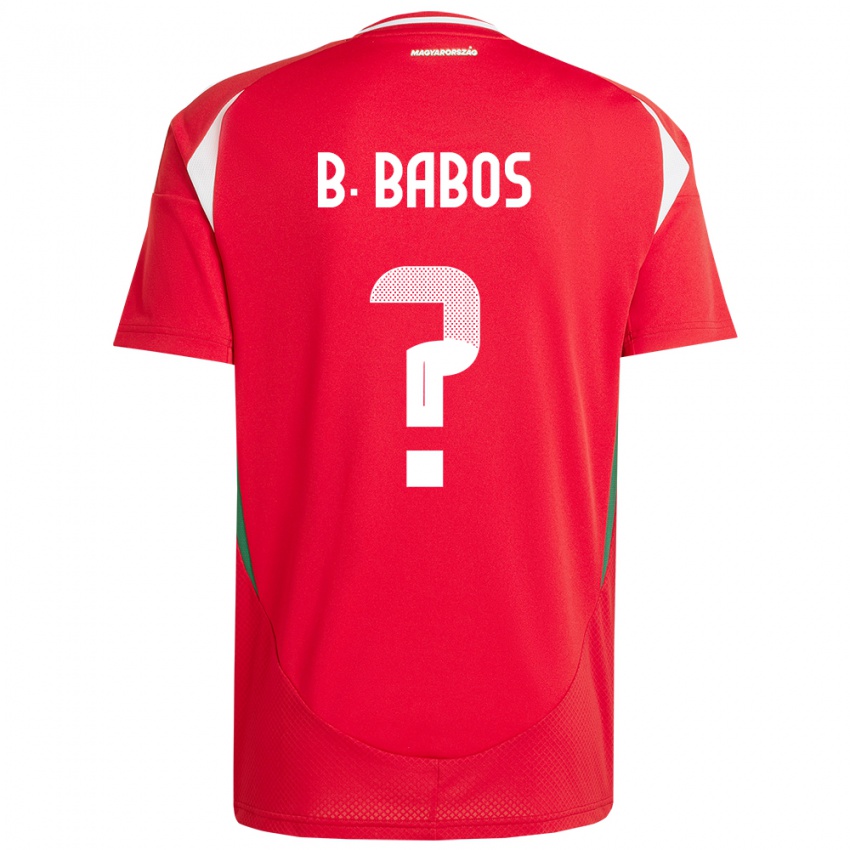 Herren Ungarn Bence Babos #0 Rot Heimtrikot Trikot 24-26 T-Shirt Schweiz