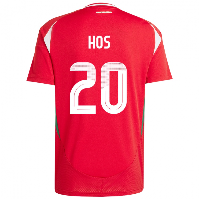 Herren Ungarn Zsombor Hős #20 Rot Heimtrikot Trikot 24-26 T-Shirt Schweiz