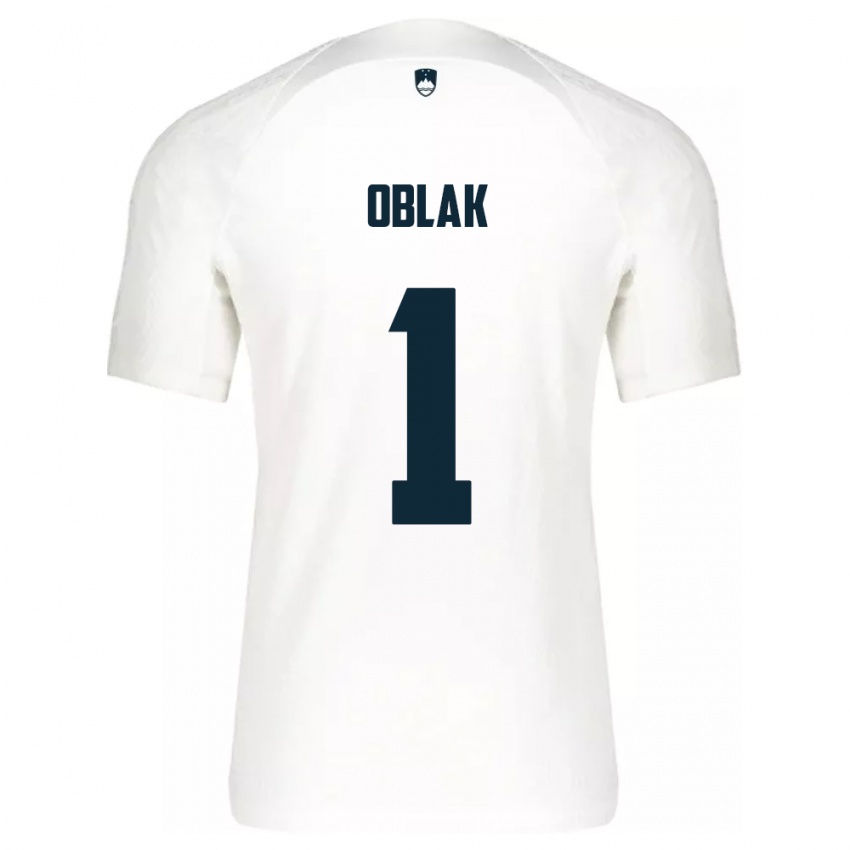 Herren Slowenien Jan Oblak #1 Weiß Heimtrikot Trikot 24-26 T-Shirt Schweiz