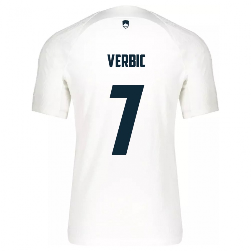 Herren Slowenien Benjamin Verbic #7 Weiß Heimtrikot Trikot 24-26 T-Shirt Schweiz