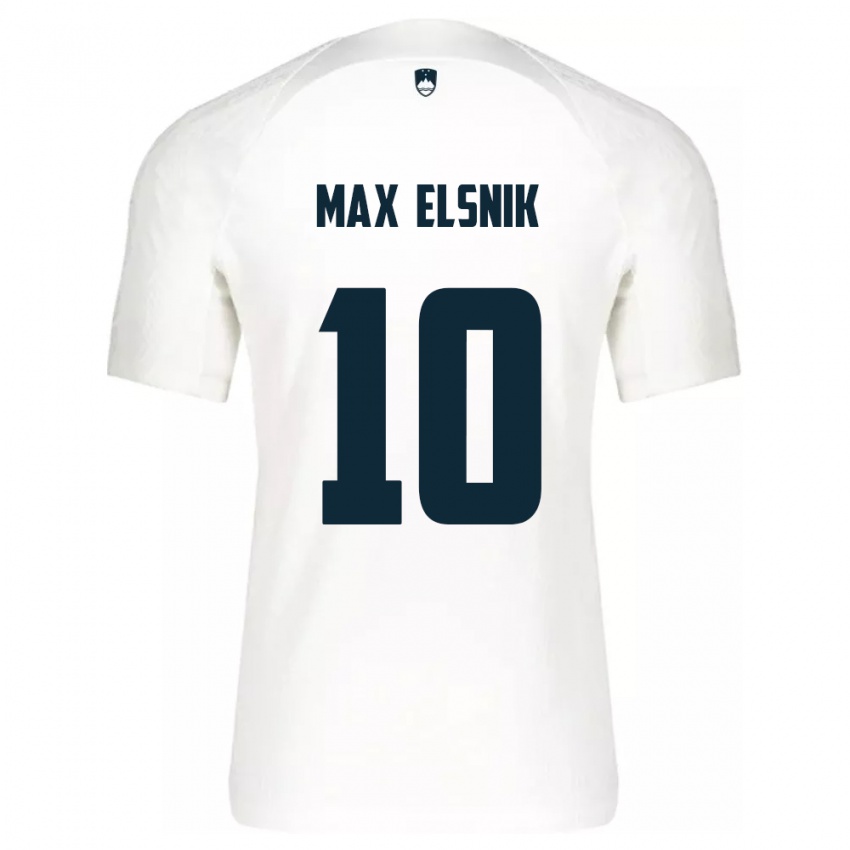 Herren Slowenien Timi Max Elsnik #10 Weiß Heimtrikot Trikot 24-26 T-Shirt Schweiz