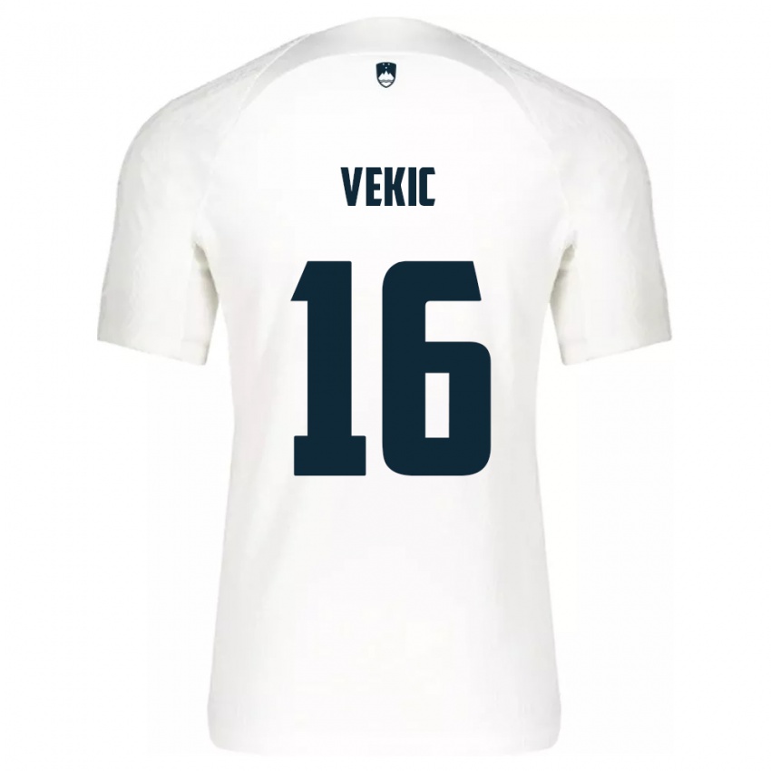 Herren Slowenien Igor Vekic #16 Weiß Heimtrikot Trikot 24-26 T-Shirt Schweiz