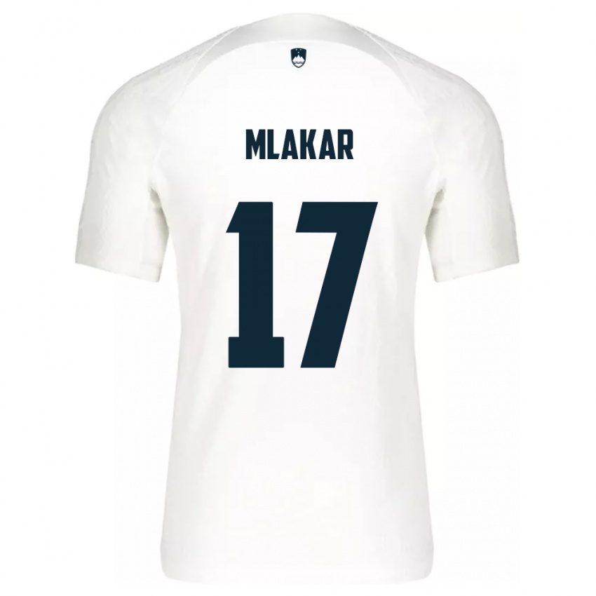 Herren Slowenien Jan Mlakar #17 Weiß Heimtrikot Trikot 24-26 T-Shirt Schweiz