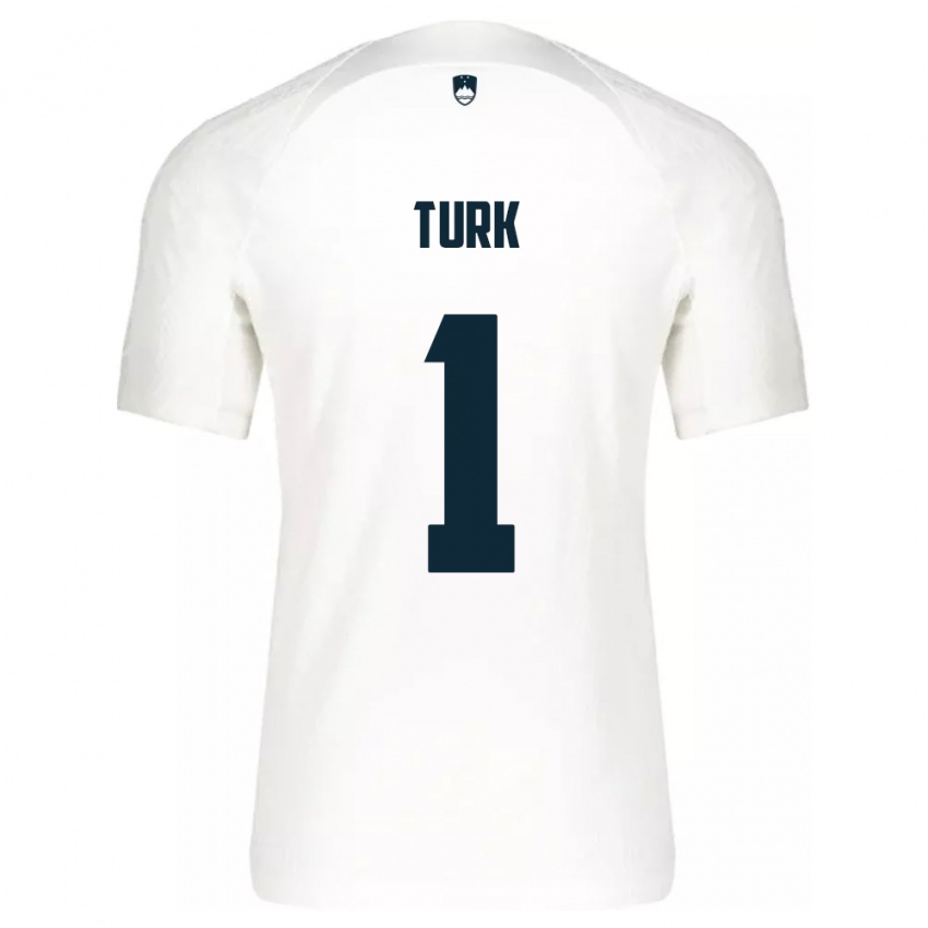 Herren Slowenien Martin Turk #1 Weiß Heimtrikot Trikot 24-26 T-Shirt Schweiz
