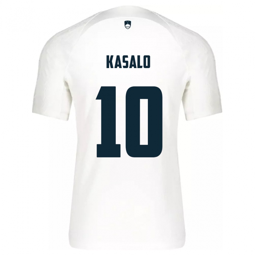 Herren Slowenien Niko Kasalo #10 Weiß Heimtrikot Trikot 24-26 T-Shirt Schweiz