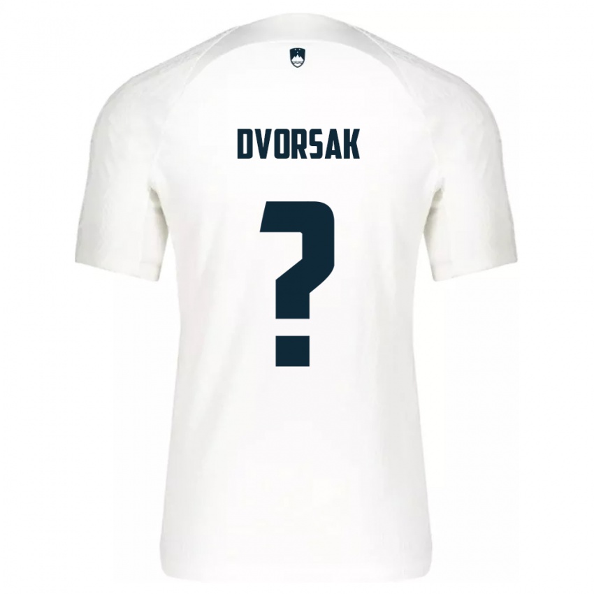 Herren Slowenien Matej Dvorsak #0 Weiß Heimtrikot Trikot 24-26 T-Shirt Schweiz