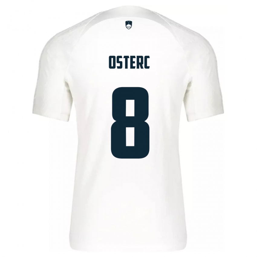 Herren Slowenien Niko Osterc #8 Weiß Heimtrikot Trikot 24-26 T-Shirt Schweiz