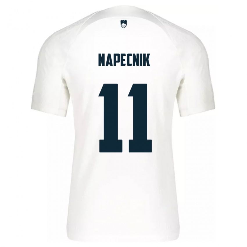 Herren Slowenien Gal Napecnik #11 Weiß Heimtrikot Trikot 24-26 T-Shirt Schweiz