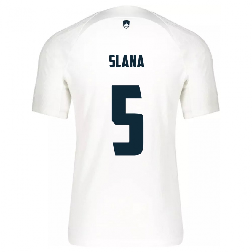 Herren Slowenien Filip Slana #5 Weiß Heimtrikot Trikot 24-26 T-Shirt Schweiz