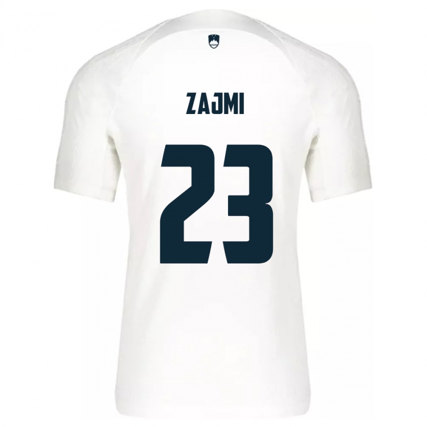 Herren Slowenien Luana Zajmi #23 Weiß Heimtrikot Trikot 24-26 T-Shirt Schweiz