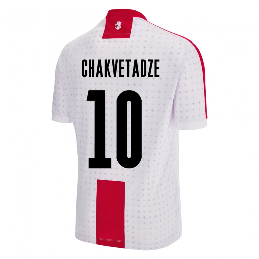 Herren Georgien Giorgi Chakvetadze #10 Weiß Heimtrikot Trikot 24-26 T-Shirt Schweiz