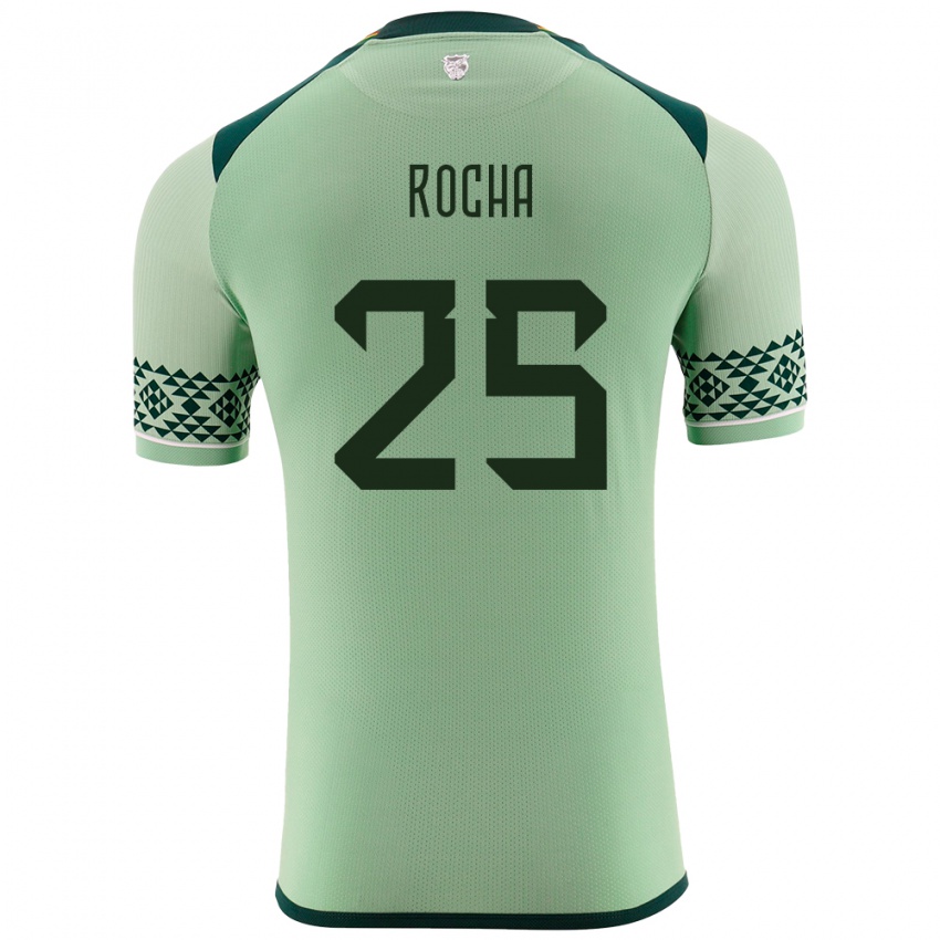 Herren Bolivien Yomar Rocha #25 Hellgrün Heimtrikot Trikot 24-26 T-Shirt Schweiz