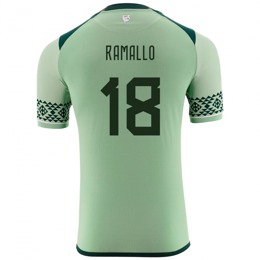 Herren Bolivien Rodrigo Ramallo #18 Hellgrün Heimtrikot Trikot 24-26 T-Shirt Schweiz