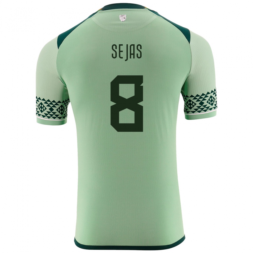 Herren Bolivien Carlos Sejas #8 Hellgrün Heimtrikot Trikot 24-26 T-Shirt Schweiz