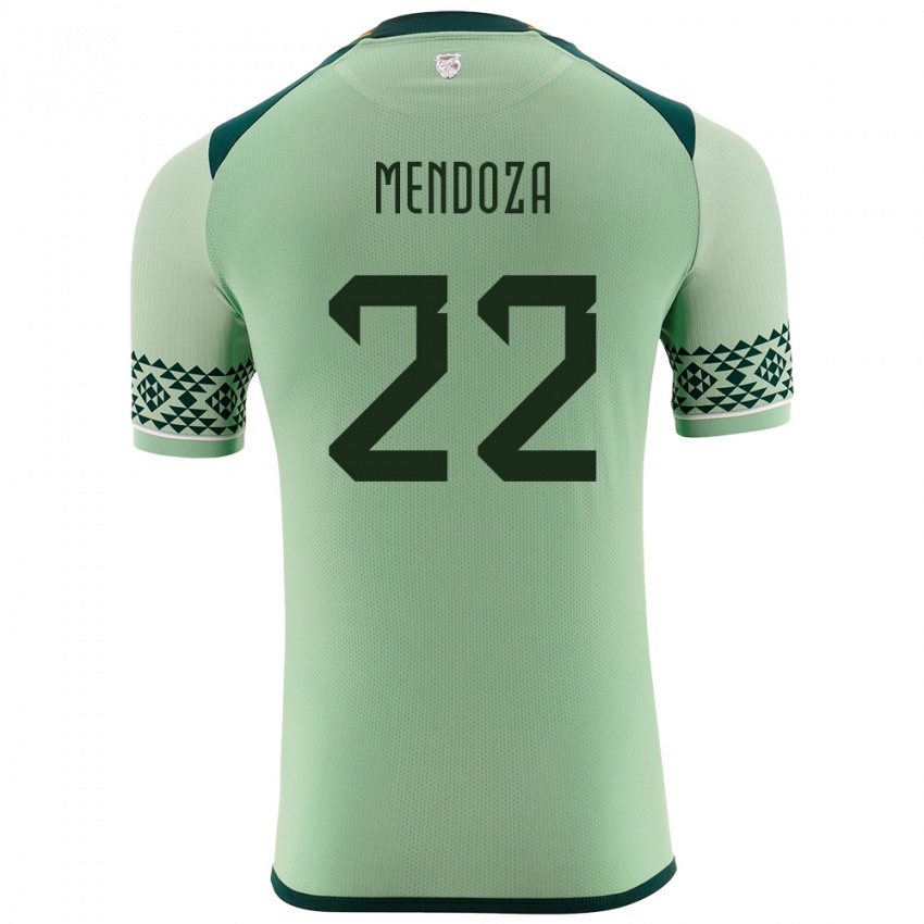 Herren Bolivien Gonzalo Mendoza #22 Hellgrün Heimtrikot Trikot 24-26 T-Shirt Schweiz
