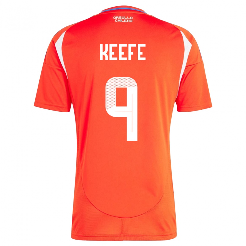 Herren Chile Sonya Keefe #9 Rot Heimtrikot Trikot 24-26 T-Shirt Schweiz