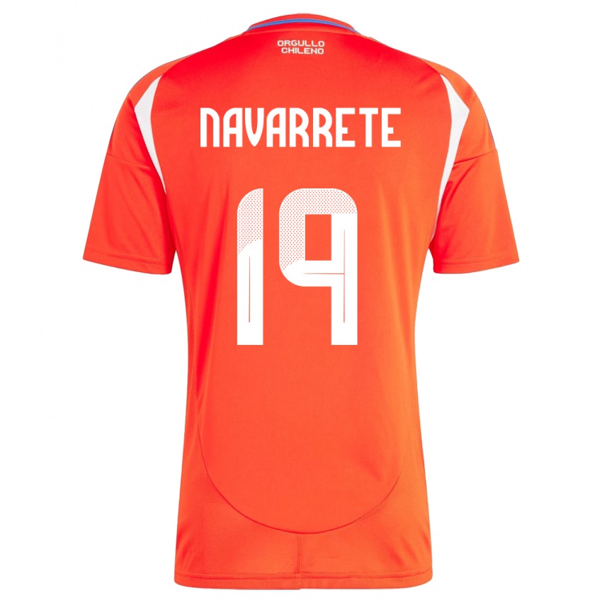 Herren Chile Valentina Navarrete #19 Rot Heimtrikot Trikot 24-26 T-Shirt Schweiz