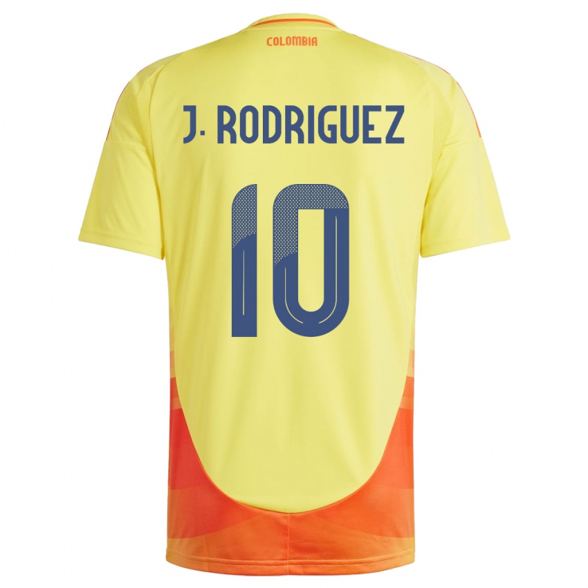 Herren Kolumbien James Rodríguez #10 Gelb Heimtrikot Trikot 24-26 T-Shirt Schweiz