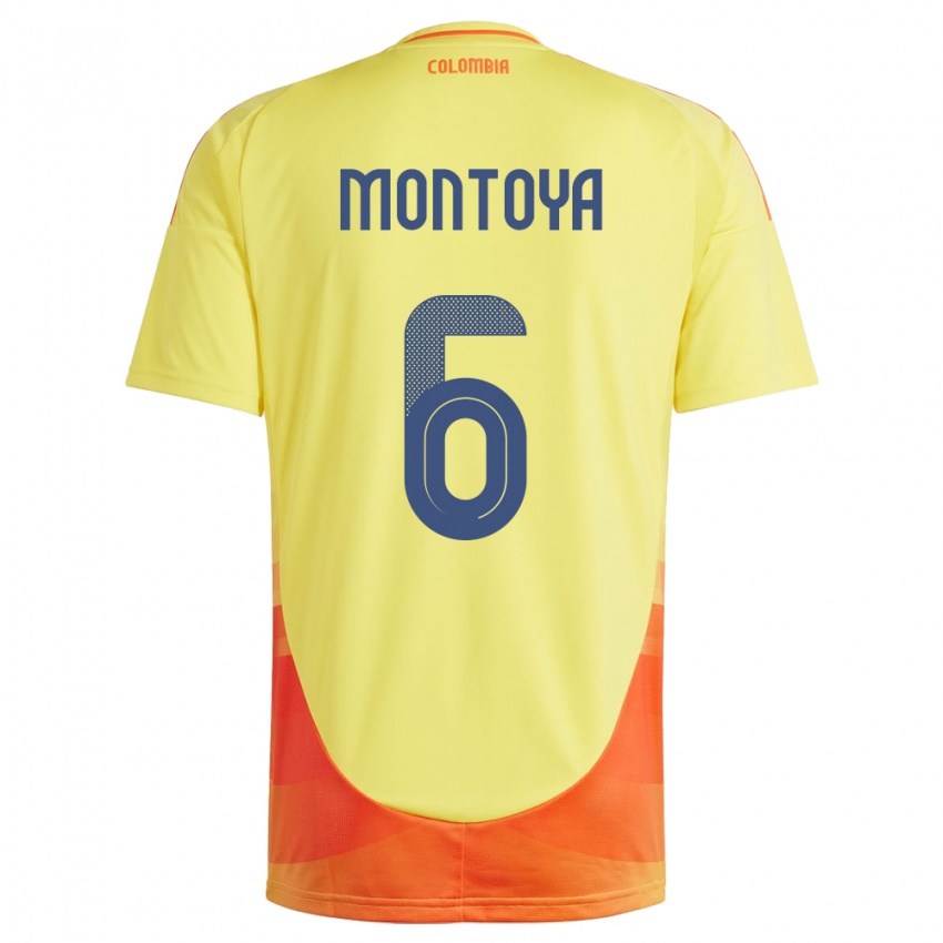 Herren Kolumbien Daniela Montoya #6 Gelb Heimtrikot Trikot 24-26 T-Shirt Schweiz