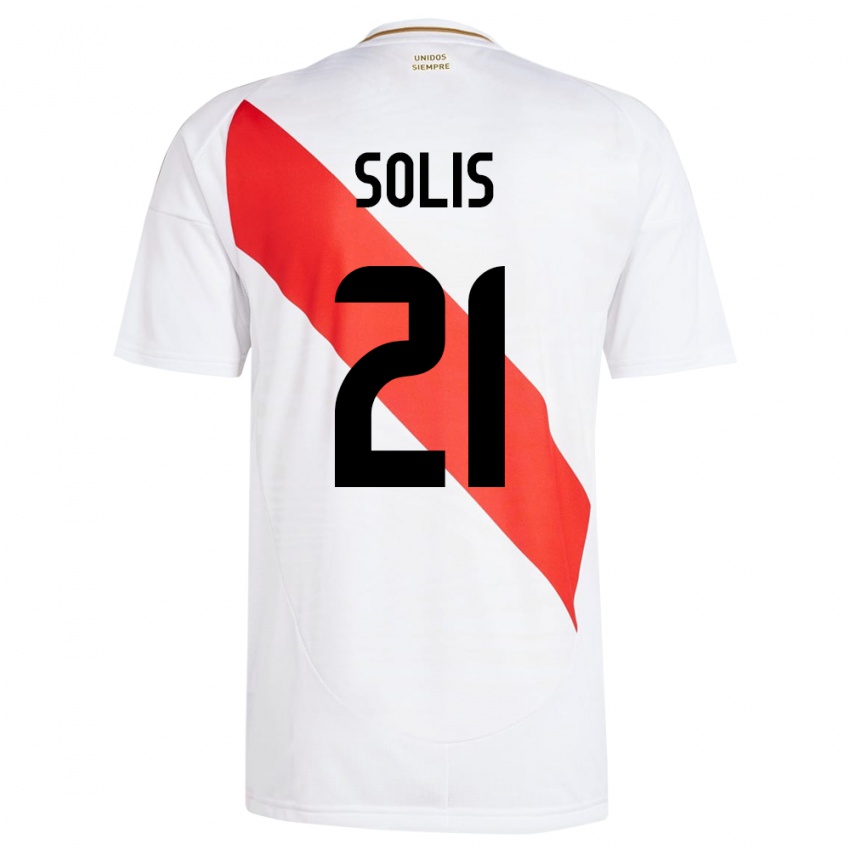 Herren Peru Renato Solís #21 Weiß Heimtrikot Trikot 24-26 T-Shirt Schweiz