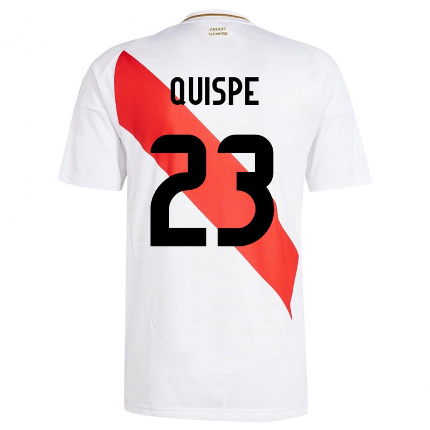 Herren Peru Piero Quispe #23 Weiß Heimtrikot Trikot 24-26 T-Shirt Schweiz