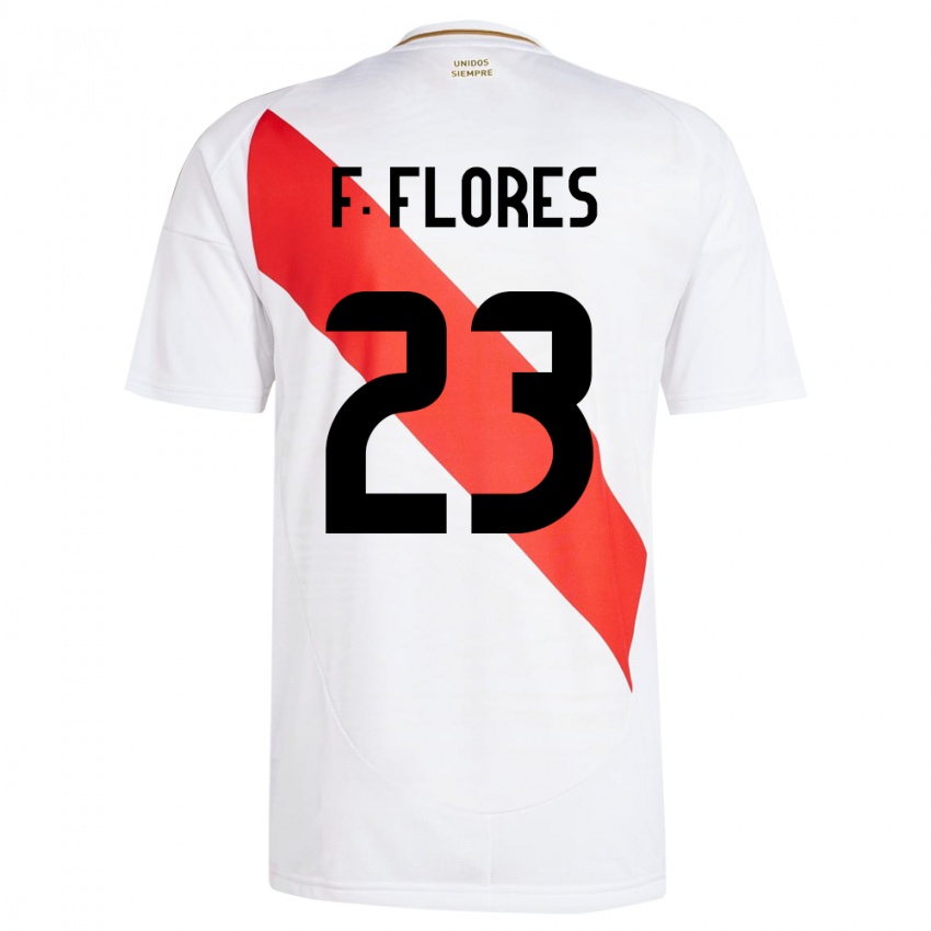 Herren Peru Franchesco Flores #23 Weiß Heimtrikot Trikot 24-26 T-Shirt Schweiz