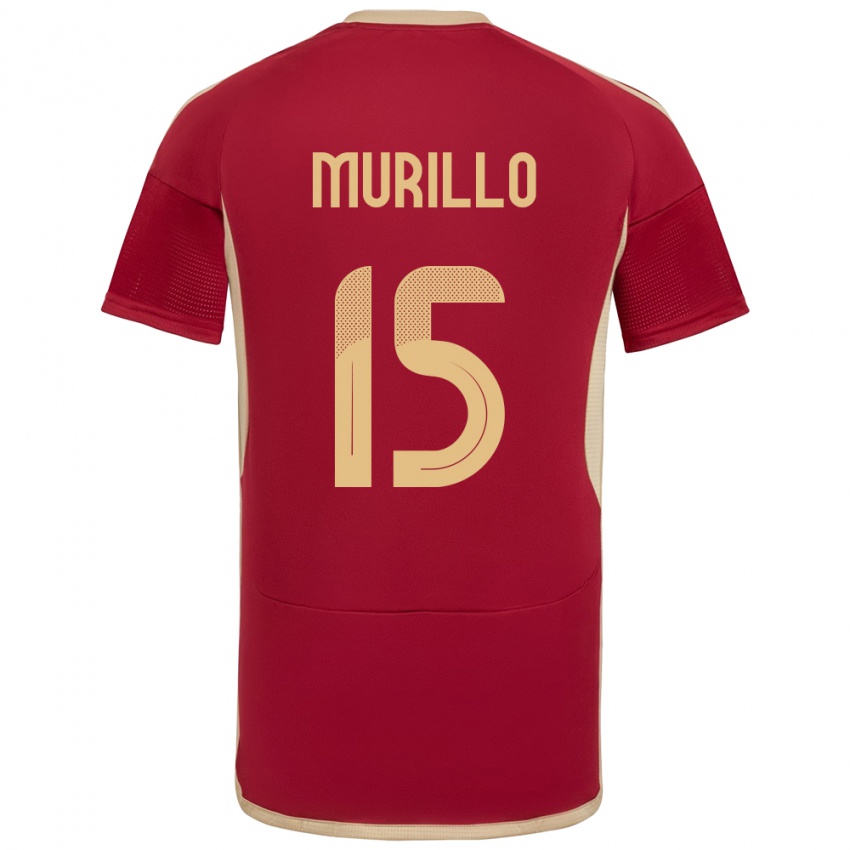 Herren Venezuela Jhon Murillo #15 Burgund Heimtrikot Trikot 24-26 T-Shirt Schweiz