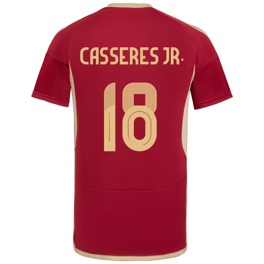 Herren Venezuela Cristian Cásseres Jr. #18 Burgund Heimtrikot Trikot 24-26 T-Shirt Schweiz