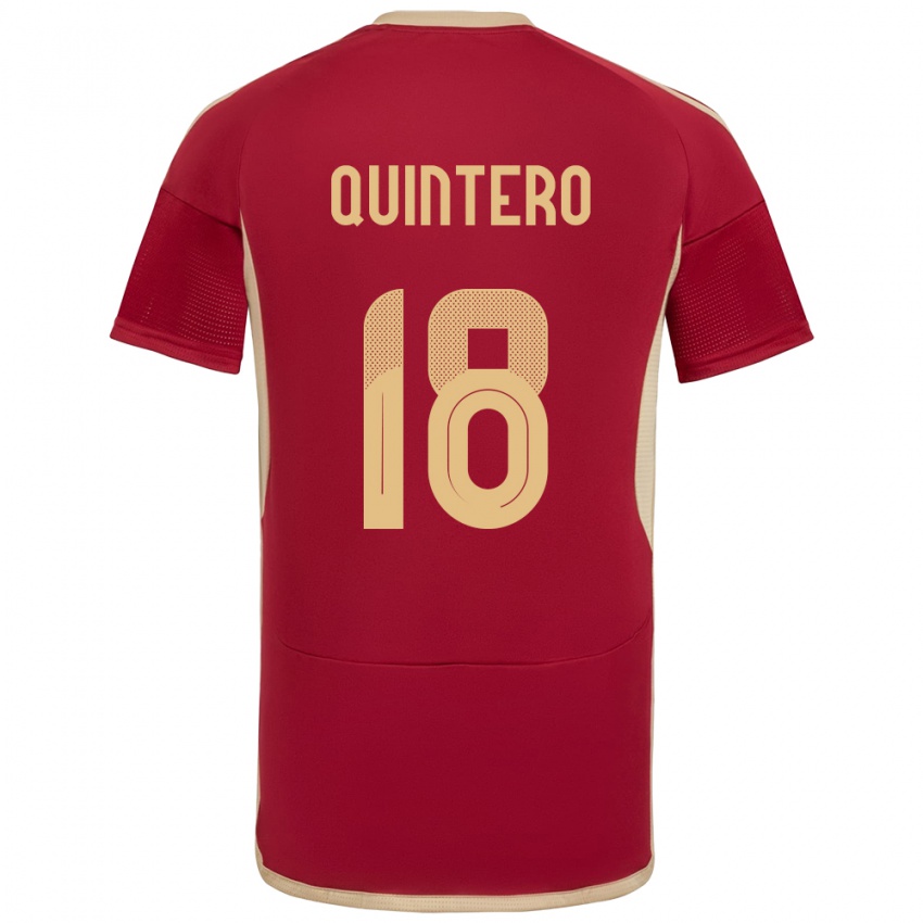 Herren Venezuela Jesús Quintero #18 Burgund Heimtrikot Trikot 24-26 T-Shirt Schweiz