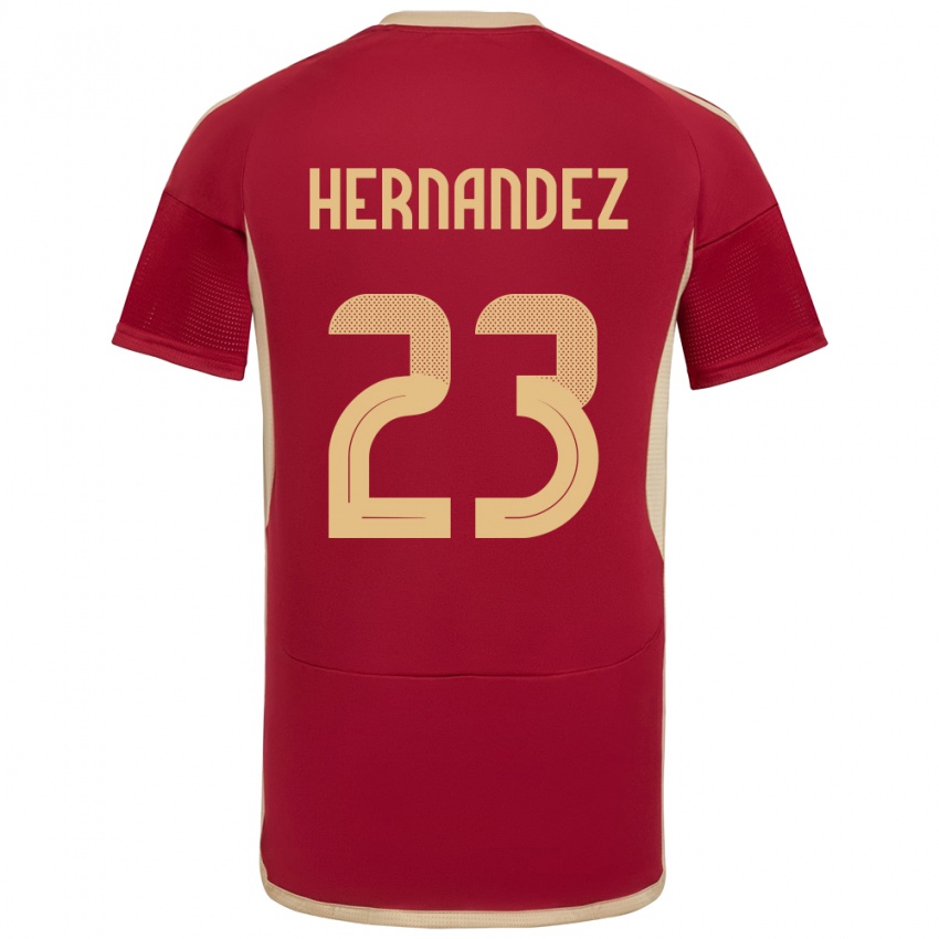 Herren Venezuela Luifer Hernández #23 Burgund Heimtrikot Trikot 24-26 T-Shirt Schweiz