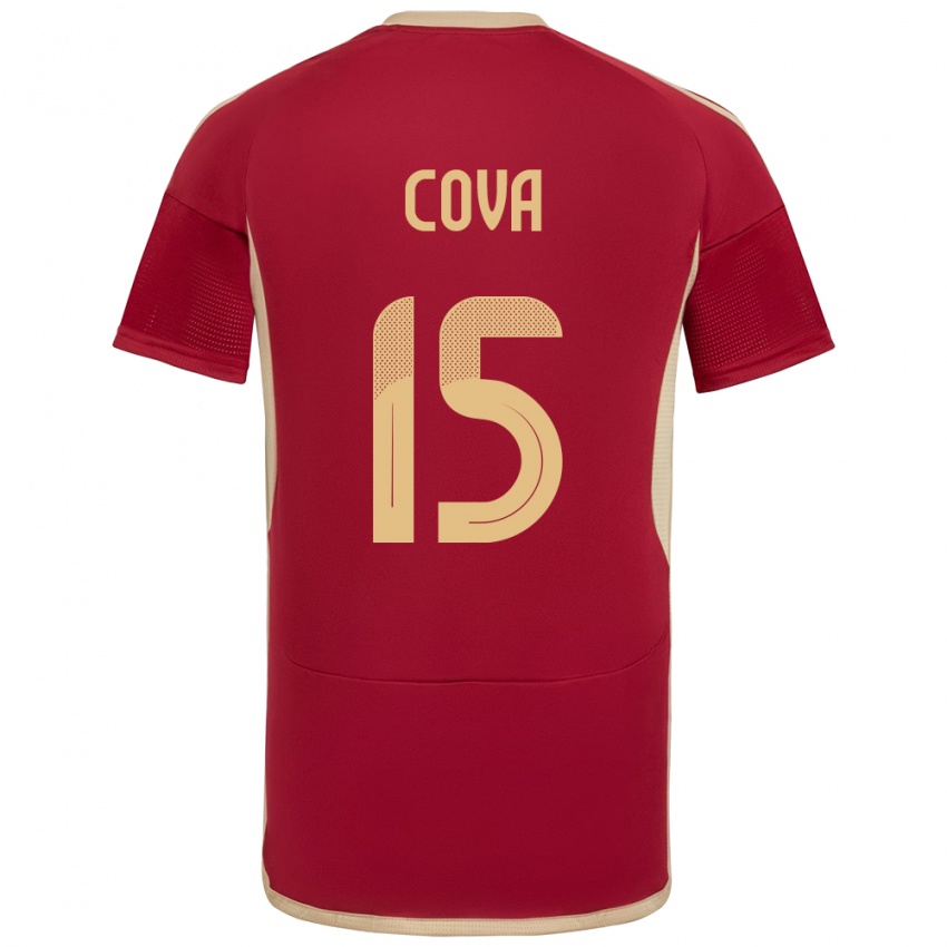 Herren Venezuela Adrián Cova #15 Burgund Heimtrikot Trikot 24-26 T-Shirt Schweiz