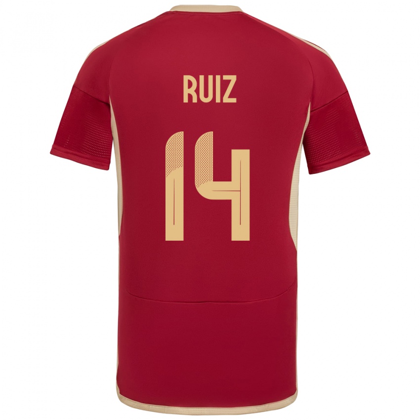 Herren Venezuela Maicol Ruiz #14 Burgund Heimtrikot Trikot 24-26 T-Shirt Schweiz