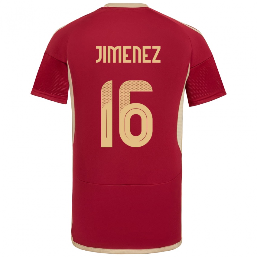 Herren Venezuela Néstor Jiménez #16 Burgund Heimtrikot Trikot 24-26 T-Shirt Schweiz