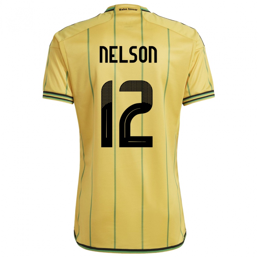 Herren Jamaika Tyiesha Nelson #12 Gelb Heimtrikot Trikot 24-26 T-Shirt Schweiz