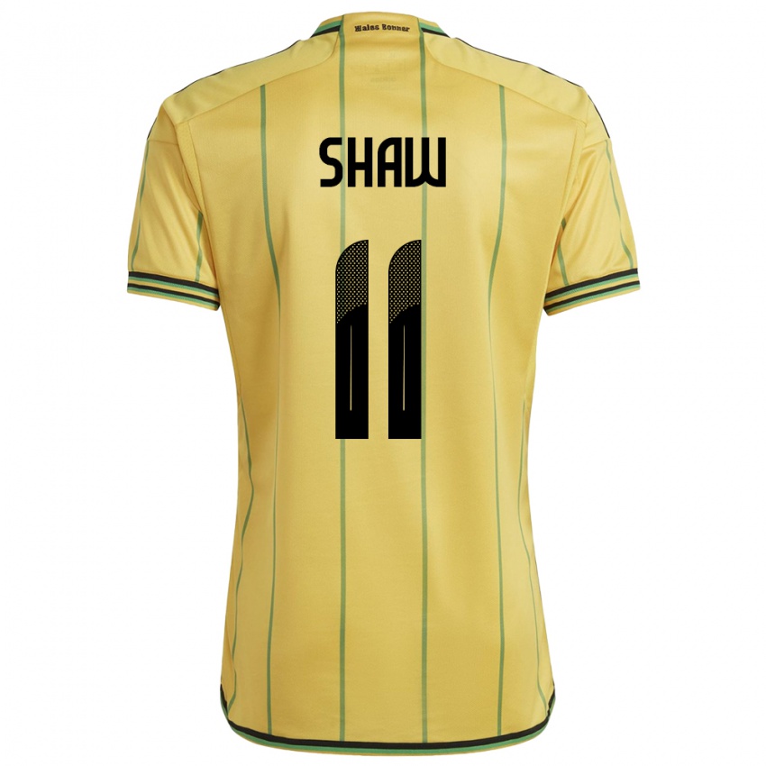 Herren Jamaika Khadija Shaw #11 Gelb Heimtrikot Trikot 24-26 T-Shirt Schweiz