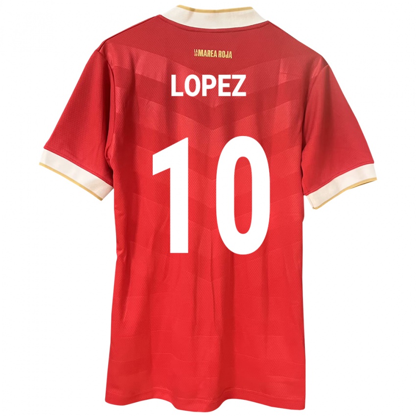 Herren Panama Ovidio Lopez #10 Rot Heimtrikot Trikot 24-26 T-Shirt Schweiz