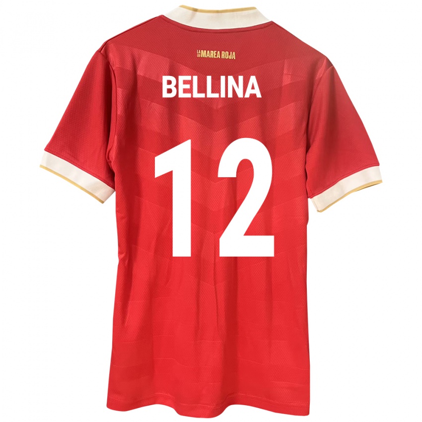 Herren Panama Lucca Bellina #12 Rot Heimtrikot Trikot 24-26 T-Shirt Schweiz