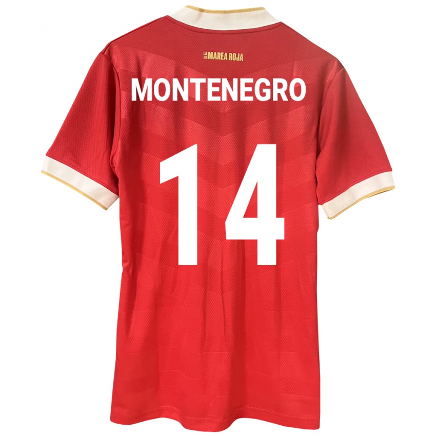 Herren Panama Carmen Montenegro #14 Rot Heimtrikot Trikot 24-26 T-Shirt Schweiz